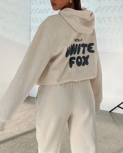 Designer Tracksuit White Fox Hoodie Set Two 2 Piece Women Clothing Clothing set sportig långärmad pullover Huvtraktioner Spring Autumn Winter