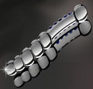 Glass Dildos Penis Pyrex Anal Beads Plugs Sex Toys Crystal Massager för Kvinna hela världen7013676