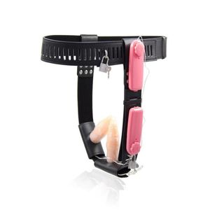 Andra massagesobjekt verktyg till salu läder kvinnligt bälte med vibration vaginal anal plug enhet leksaker bdsm bandage set woman. Y19060302 DHHVM