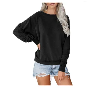 Hoodies femininos 2024 tie-dye impresso sweatshirts moda sólida solta manga morcego topo longo pulôver topos