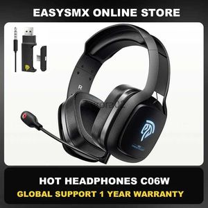 Mobiltelefonörlurar Easysmx C06W trådlösa hörlurar Bluetooth -spel headset kompatibelt med bärbar dator MAC Smart TV YQ240219