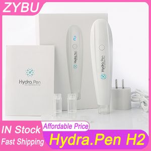 Caneta Dermapen Microagulhamento Profissional Hydra.Pen H2 Sem Fio Com 2 Pcs Agulhas 12 Pinos Cartuchos 0,5mm Derma Rolling Microneedle Dispositivo de Beleza para Cuidados com a Pele