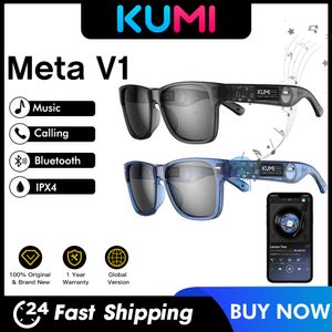 KUMI Meta V1 Smart Glasses Polarized Sunglasses Glasses Ipx4 Waterproof Open Ear Headphones Bluetooth Phone Call