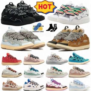 2024 läder trottoarkant casual sko emed mens women hightop calfskin gummi nappa plattformssko lavins tränare sneakers