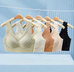 Bras Sexy Lace Beautiful Back Underwear Women's Own Chest Pad Gathered On The Collection Side Milk No Steel Ring Bra