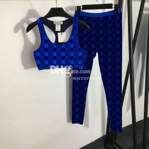 Luxury Letter Printed Tracksuits Sexy Low Waist Padded Tracksuits Jogging Fashion Tank Tops Sportswear