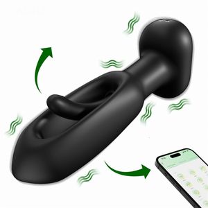 Tappning av prostata massager vibrerande rumpa plugg anal app vibrator trådlöst fjärr sexleksaker för män ass dildo kvinnor 240130