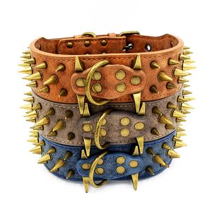 Punk Super Cool Bronze Nited Anti-Bite Dog Collar