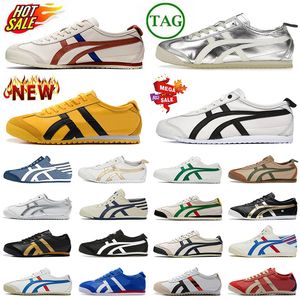 Top Fashion Luxury Tiger Mexico 66 Scarpe da ginnastica Designer Casual Onitsukass Scarpe Piattaforma Mocassini vintage OG Sneakers Bianco Argento puro Betulla Verde Rosso Giallo Runner