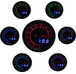 2 polegada 52mm 7 cores led carro auto medidor de relação combustível ar analógico digital display duplo afr medidor carro meter4416242