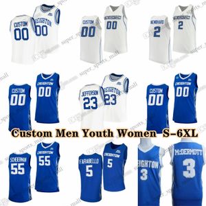 S-6xl Creighton Bluejays College Basketball 55 Baylor Scheierman Jerseys 23 Trey Alexander 11 Ryan Kalkbrenner 1 Steven Ashworth 13 Mason Miller 33 Fredrick King