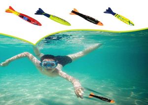 Pool Accessories 4Set Torpedo Rocket Throwing Toy Diving Game Summer Torpedoes Bandits Children Underwater Dive Sticks Swimming 1658985