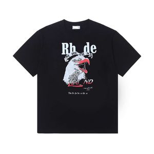 Designe Casual fashion wear Rhde classic Los Angeles signature Eagle Print summer casual loose short sleeve T-shirt for both men and women