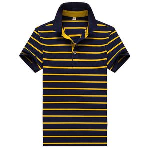 Gestreiftes Poloshirt für Herren, Sommer-Revers, kurzärmeliges T-Shirt, dünne und trendige Marken-High-End-Business-Freizeit-Halbkleidung