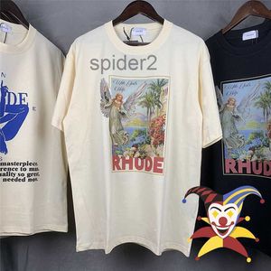 Mens T-Shirts Rhude T-Shirt Erkek Kadınlar 1 Yüksek Kaliteli Tee Vintage Üstler Büyük Boy Kısa Kol T221202 IJOL