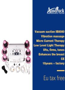 Мощная терапия для увеличения груди 4 в 1, вакуумная вибрация, микротоковая стимуляция груди, более упругий массажер для груди, сохраняющий красоту тела 4704214