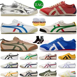 Мужские кроссовки Army Trainer Men Onitsukasss Tiger Mexico 66 Кожаные кроссовки без шнуровки на шнуровке Дизайнерские кроссовки Gum Sail Белый Зеленый Женские спортивные кроссовки Бег