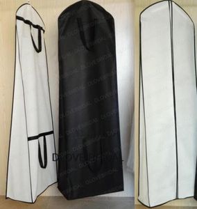 Portátil branco preto guarnição nupcial vestido de casamento sacos de armazenamento ocasião capa de vestuário engrossar saco capa de armazenamento de loja casaco de poeira 160c5585915