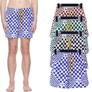 SS Luxury RHUDE Mens Shorts Breathable Beach Shorts High quality street Women Casual Mesh Track Oversize Shorts Waist Drawstring Rhude shorts US Size S-XL