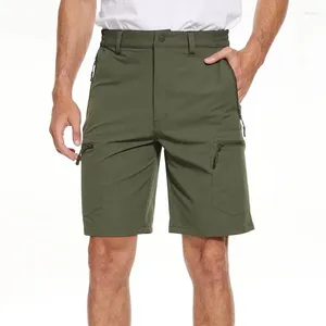 Men's Shorts Summer Quick Dry Working Travelling Short Pants With 5 Zipper Pockets