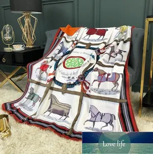 High-End Custom Art Blanket Digital Printing European and American Court Style Luxury Brand Cloud Blankets Double Flannel Blanket