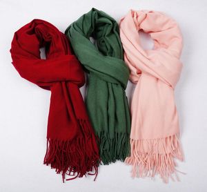 Brand Cashmere Scarf 100 Cashmere Men039s i Women039s Scalves Classic Plain Scarf Oryginalna etykieta pokazująca Real6722444