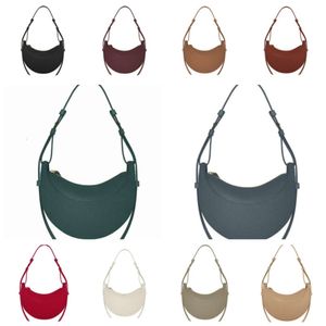 Luxury bag Numero Dix Half-Moon bag Women Hobo Handbags Full-Grain Textured Smooth Calf Leather Tote Zip Closure Crossbody Designer Shoulder Bags Purse