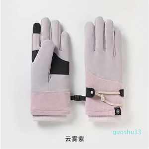 Five Fingers Gloves Classic Clover Splicing Pattern Gloves Unisex Leather Mittens Men Women Outdoor Gloves Drive Mittens