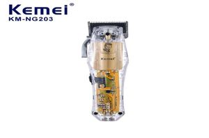 Epacket Kemei KM-NG203 Barbeiro Profissional Transparente Poderoso Precisão Fade Máquina de Corte Elétrica Máquina de Corte de Cabelo 319l3425960