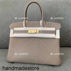 Çanta Bk Deri Tote Ailesi Saf El Yapımı Honeydew Thread Togo Calfskin Lychee Çanta Saf El Yapımı Kadınlar Orijinal Logosu