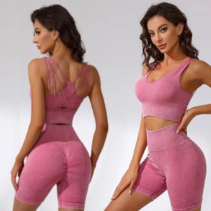 Kadın Mayo Kadın Giyim Kesintisiz Yoga Spor Salonu Takım Şort ve Yelek Seksi iç çamaşırı bayan pantolon iki parçalı set koşu fitness