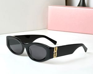 Modetrenddesigner 11W solglasögon för kvinnor vintage unika ovala formglasögon sommar avantgarde personlighetsstil anti-ultraviolet skydd kommer med fodral