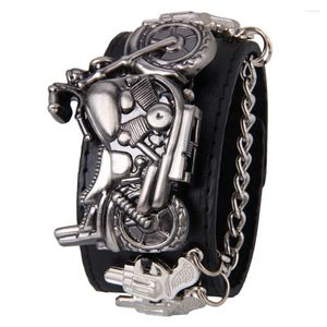 Relógios de pulso Punk Relógio de Pulso Série Rock Chain Motocicleta Padrão Estéreo Homens e Mulheres Personalidade Hip Hop Pulseira Cuff Gótico