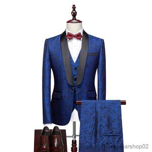 Męskie garnitury Blazers 7 kolorów do wyboru wysokiej jakości męskie garnitury 2020 Nowy męski kombinezon Jacquard Duży rozmiar 6xl Business Wedding garnitury dla mężczyzn