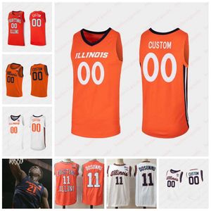 Maglia da basket personalizzata Illinois Fighting Matthew Mayer Coleman Hawkins Maglia da basket Illinois Terrence Shannon Jr. Maglia Sencire Harris Connor Serven