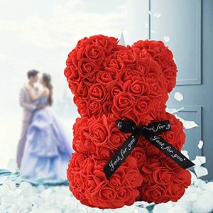 Künstliche Blumen 25 cm Rosebären Freundin Jubiläum Weihnachten Valentinstag Geschenkgeburtstagsgeschenk für Hochzeitsfeier