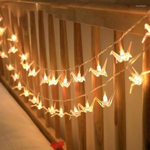 Stringhe Luci a LED Gru di carta Batteria interna Ghirlanda Decorazioni natalizie Vacanza San Valentino Festa Matrimonio Natale Fairy266b