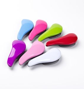 Magic Handle Hair Brush 8 Color Professional rätning av detanglingskammar med plastsalongstyling Användbart verktyg Hårborste9591925