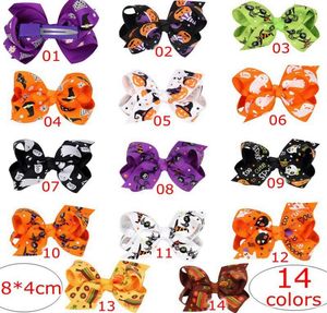 Acessórios para o cabelo da menina do bebê trajes de halloween para crianças arcos de cabelo clipes impressos jojo arcos meninas abóbora cheer arcos presentes inteiros 9822047