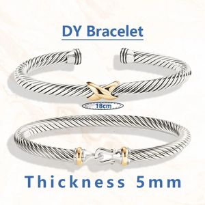 DY женские браслеты 1 1 высокое качество X Station кабель крест серии ретро этническое кольцо кулон панк ювелирные изделия 240124