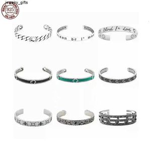 2024 High Edition Luxury S925 Sterling Silver Retro Unisex Bracelet Original and Pure 925 Jewelry Gifts