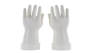 2st White Female Mannequin Hand smycken Nagelutställning Titta på Ringarmband Handskar Kvinnor VÄRT Höger Stand Display Skyltdocka Händer 24701651
