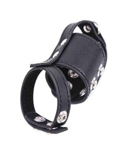 Penis Extender Cage Ring Dildo Restraints For Men Leather Cock Scrotum bunden Boll Bår Male 2107226279314