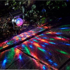 Lâmpadas solares rotativas led luz colorida economia de energia lâmpada de projeção luzes uso 14500 à prova dwaterproof água jardim gramado ao ar livre tool231y