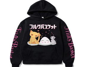 Harajuku kawaii meyveleri sepet anime hoodies erkekler moda japonya karikatür soma kyo ve kedi arkadaşları loog kol gevşek sweatshirtler g1013771925