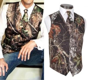 2019 Customize New Handsome Airtailors Camo Wedding Vests Groom Vest Tree Trunk Leaves Camouflage Slim Fit Mens Vests 2 piece set 6946452