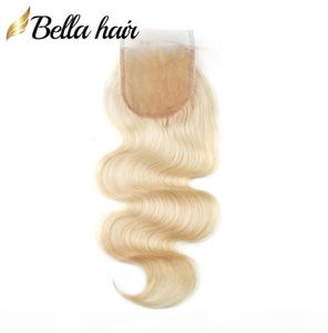 613 fechamentos de renda superior loiro brasileiro extensões de cabelo virgem fechamento onda do corpo 4x4 5x5 100 fechamentos de cabelo humano com cabelo do bebê bel6743021