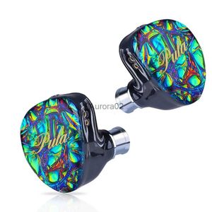 Auricolari per cellulare PULA PA01 Auricolare IEM in resina personalizzato Auricolari Hi-Fi dinamici da 10 mm Cuffie per monitoraggio musicale DJ con cavo placcato argento 6N YQ240219