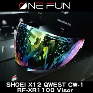 Viseira de capacete Shoei para SHOEI Cw-1 X-12 Rf-1100 Xr-1100 Qwest X-Spirit 2 Cw1 X12 Estojo de lente Máscara facial completa Óculos Escudo Anti raios ultravioleta