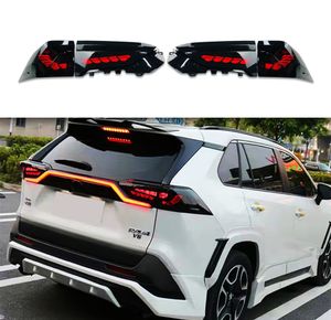 トヨタRAV4のテールランプLEDターンシグナルTaillight 2020-2021リアランニングブレーキライトオートモーティブアクセサリー